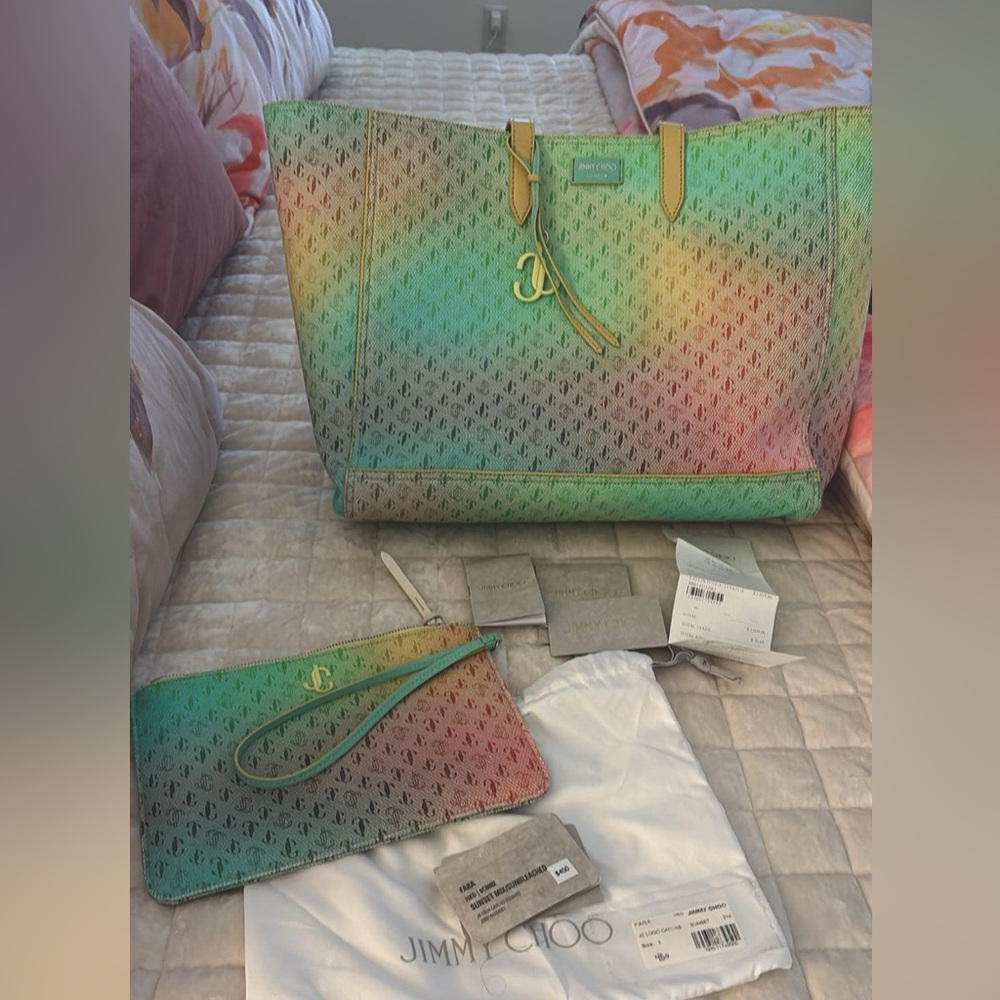 Jimmy Choo tote and wristlet!